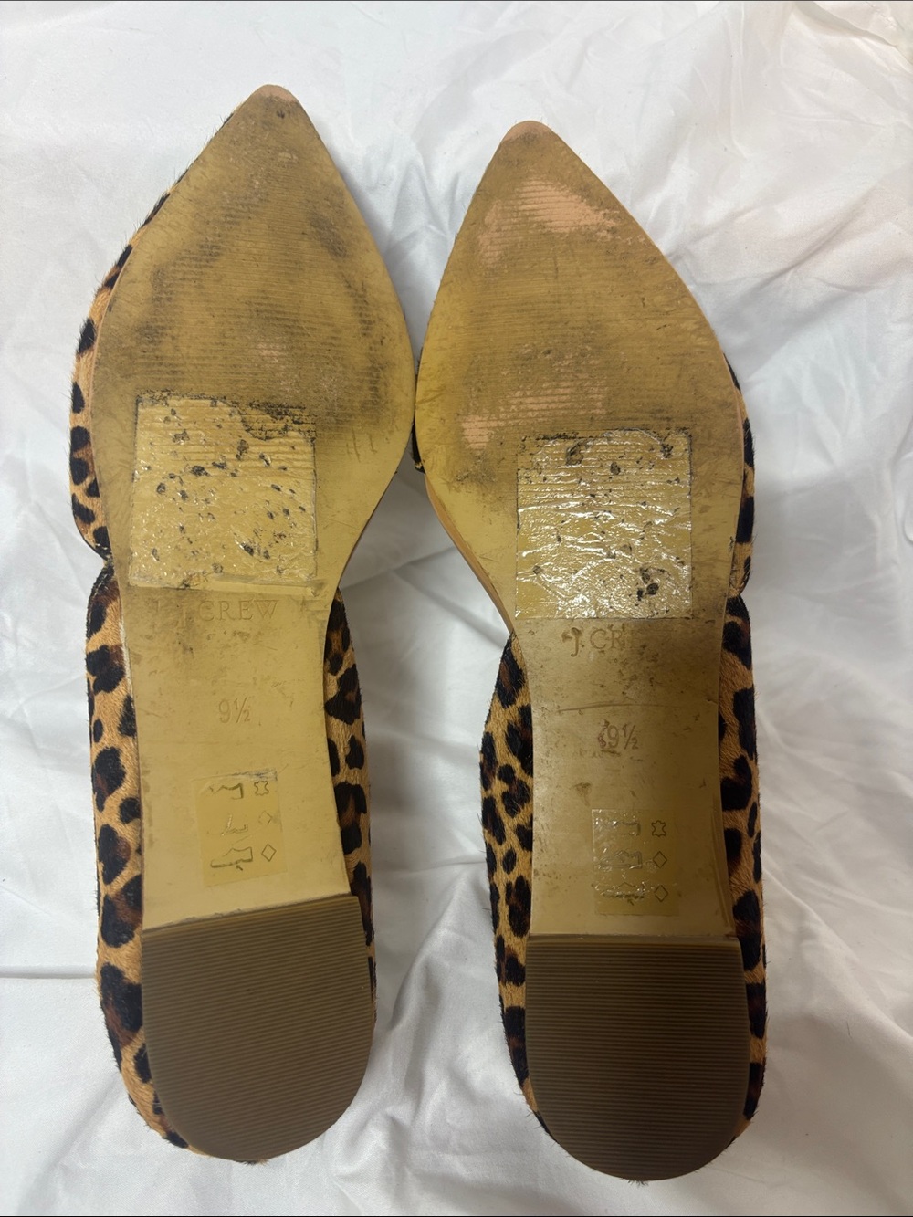 J. Crew Leopard Print Pointed D'Orsay Flats in Tan and Black - Picture 9 of 10